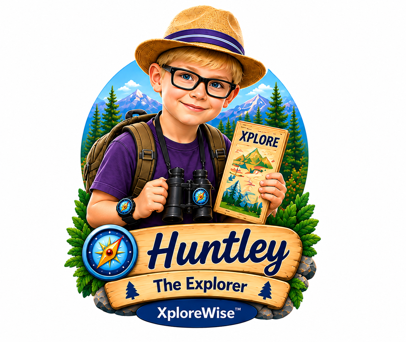 Huntley the Explorer, XploreWise character mascot